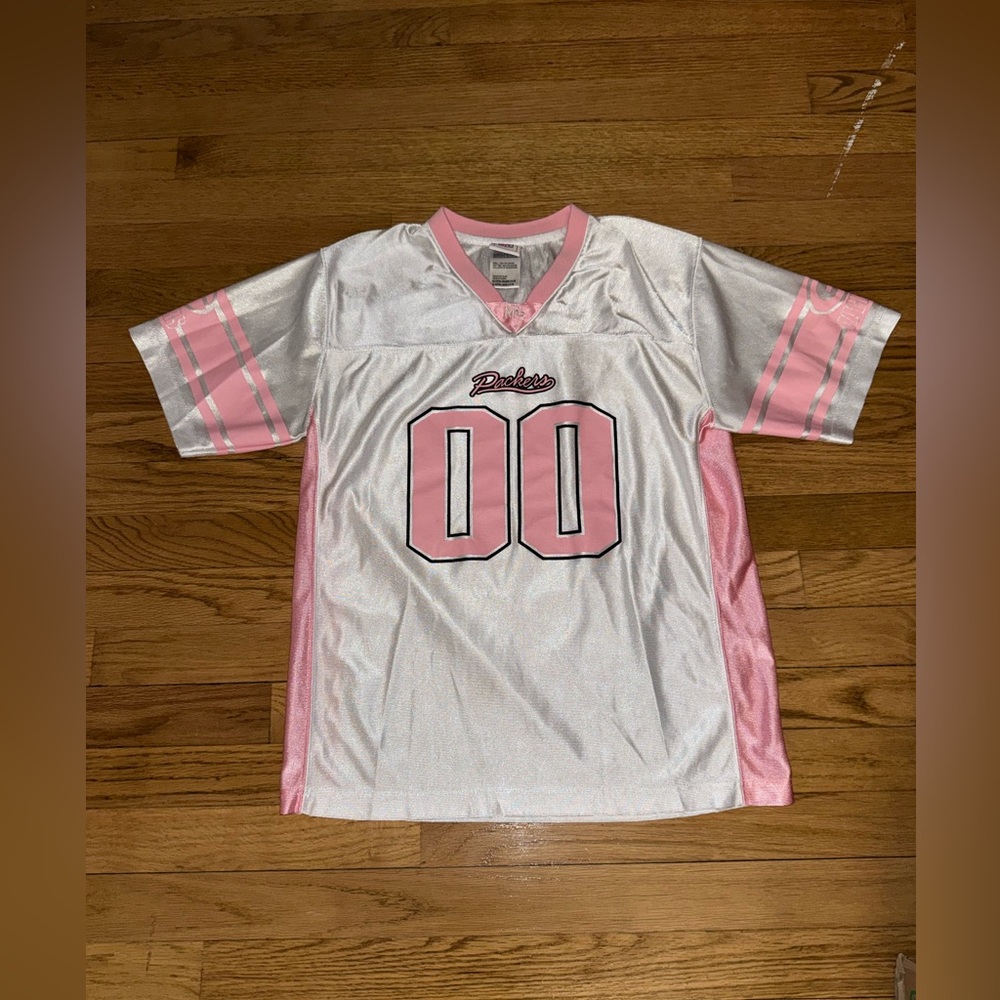 Women's White and Pink Jersey